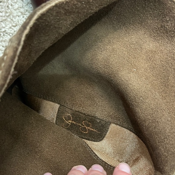 Jessica Simpson Clancey Suede & Leather OTK boots sz 9.5 Olive green & brown - Picture 10 of 12